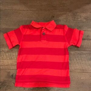 Red Striped Kids Polo Shirt